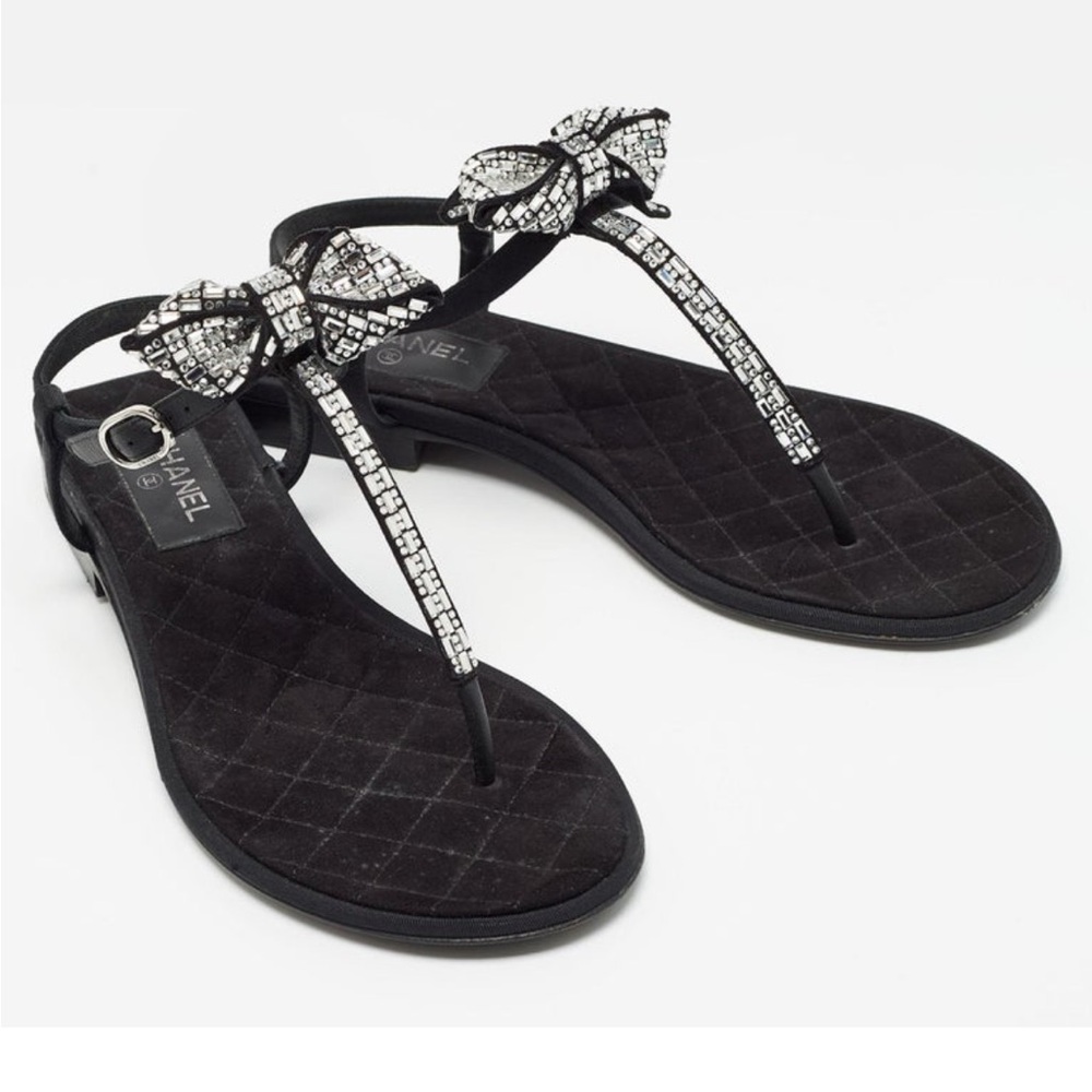 Chanel Black Sandals